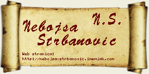 Nebojša Štrbanović vizit kartica